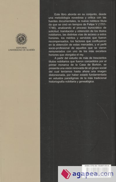 La nueva nobleza titulada de España y América en el siglo XVIII (1701-1746)