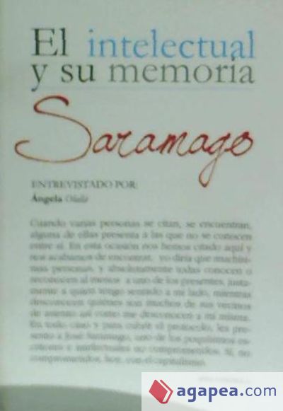 INTELECTUAL Y SU MEMORIA SARAMAGO