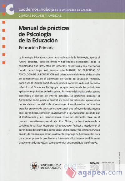 Manual de prácticas de psicología de la educación: educación primaria