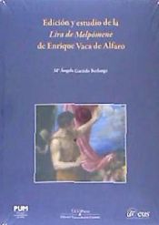 Portada de Edición y estudio de la Lira de Melpómene de Enrique Vaca de Alfaro