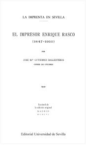 Portada de El impresor Enrique Rasco (1847-1910)