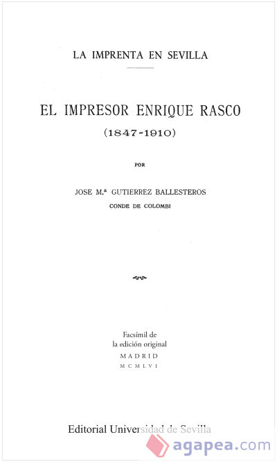 El impresor Enrique Rasco (1847-1910)