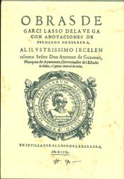 Portada de Obras completas de Garcilaso de la Vega con anotaciones de Fernando de Herrera