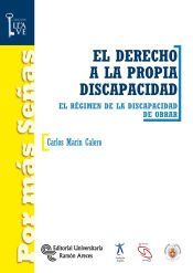 Portada de El Derecho a la propia discapacidad