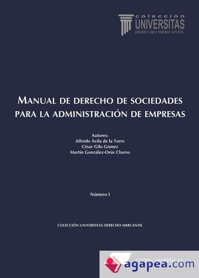 Manual de derecho de sociedades para la administración de empresas