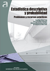 Portada de ESTADÍSTICA DESCRIPTIVA Y PROBABILIDAD: PROBLEMAS Y RECURSOS PRÁCTICOS