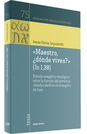 Portada de "Maestro, ¿dónde vives?" (Jn 1,38)