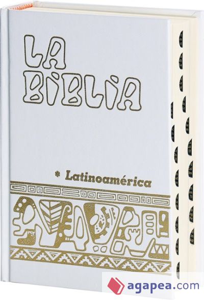 La Biblia Latinoamérica [bolsillo] cartoné blanca, con uñeros
