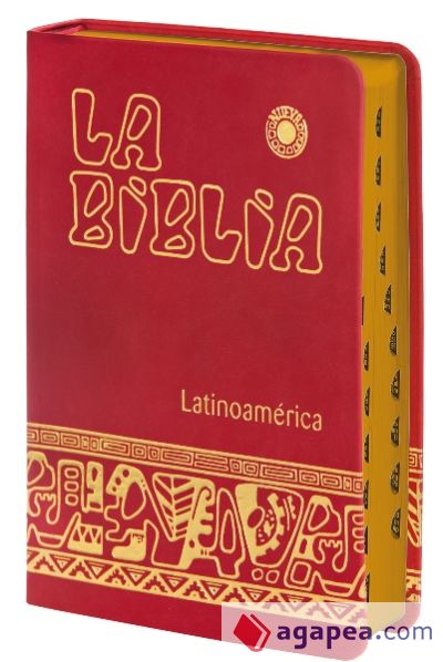 La biblia latinoamérica [letra grande] simil-piel roja, canto dorado, con uñeros