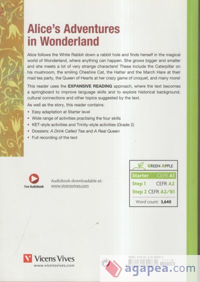 Alice's Adventures In Wonderland - Green Apple Alice's Adventures In Wonderland - Green Apple
