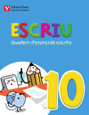 Portada de Escriu, quadern d'expressio escrita 10, 5º primaria