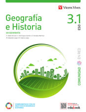 Portada de Geografía e Historia 3 (3.1 Geografía 3.2 Historia) (Comunidad en Red)