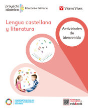 Portada de Lengua Castellana y literatura, 1 Primaria, trimestre. Abanico + Actividades De Bienvenida