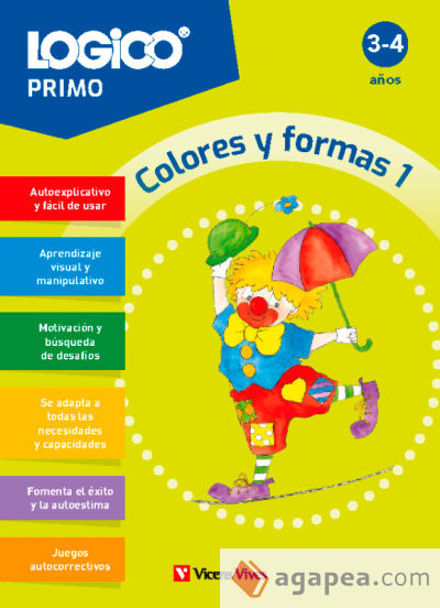 Logico Primo. Colores y formas 1. (3-4 años) (16 fichas)