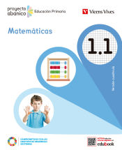 Portada de Matemáticas 1 Primaria, cuadrícula. Andalucía, trimestral. Proyecto abanico + Actividades de bienvenida