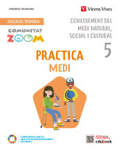 Portada de Practica Coneixement del Medi Natural Social i Cultural 5. Valencia. (Comunitat Zoom)