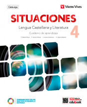 Portada de Situaciones 4. Lengua Castellana y Literatura. Cuaderno aprendiezaje. Catalunya