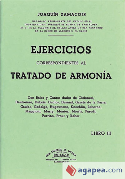 Realización de los ejercicios correspondientes al tratado de armonía Vol. I