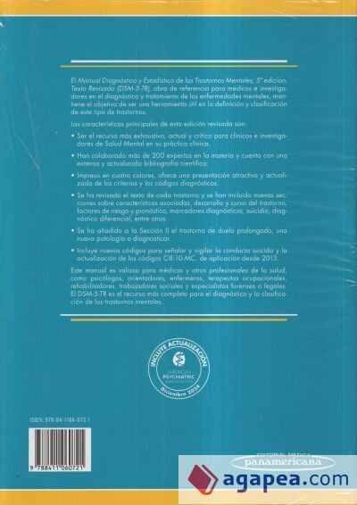DSM-5-TR Manual Diagn&oacute;stico y Estad&iacute;stico de los Trastornos Mentales