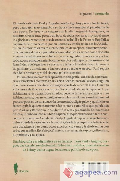En los orígenes del conflicto andaluz. José Paul y Angulo