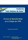 El error en Derecho Penal en el Código de 1995