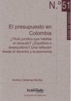 Portada de El presupuesto en Colombia (Ebook)