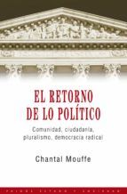 Portada de El retorno de lo político (Ebook)
