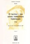 El territori i les seves institucions històriques: Actes. 2 volums