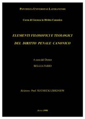 Portada de Elementi filosofici e teologici del diritto penale canonico (Ebook)
