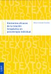 Elementos eficaces de la relación terapéutica en psicoterapia individual