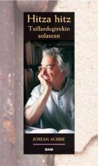 Portada de Hitza hitz. Txillardegirekin solasean (Ebook)