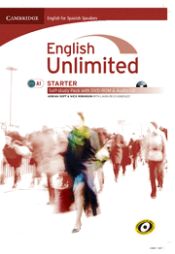 Portada de English unlimited for spanish speakers starter self-study pack (workbook with dvd-rom and audio cd)