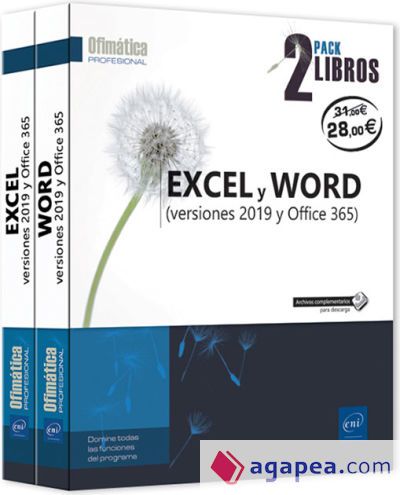 Pack Excel y Word. Versiones 2019 y Office 365. 2 vol