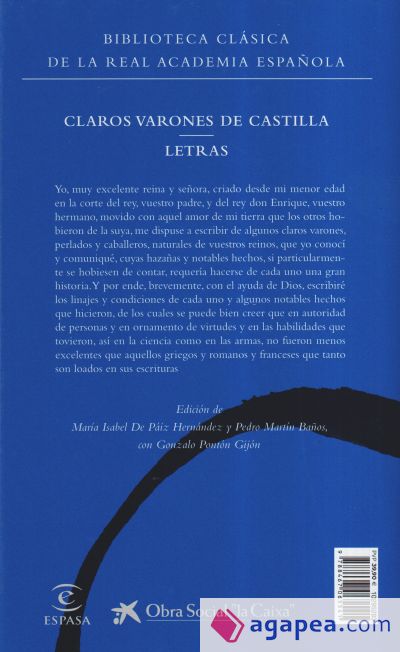 Claros varones de Castilla / Letras