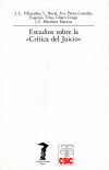 Estudios Sobre La <<crítica Del Juicio>>