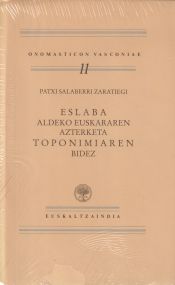 Portada de Eslaba aldeko euskeraren azterketa. Toponimiaren bidez. (Onomasticon Vasconiae XI.)