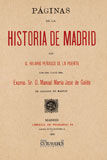 Portada de Páginas de la historia de Madrid