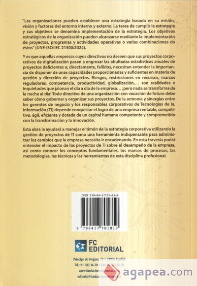 Dirección y gestión de proyectos de tecnologías de la información