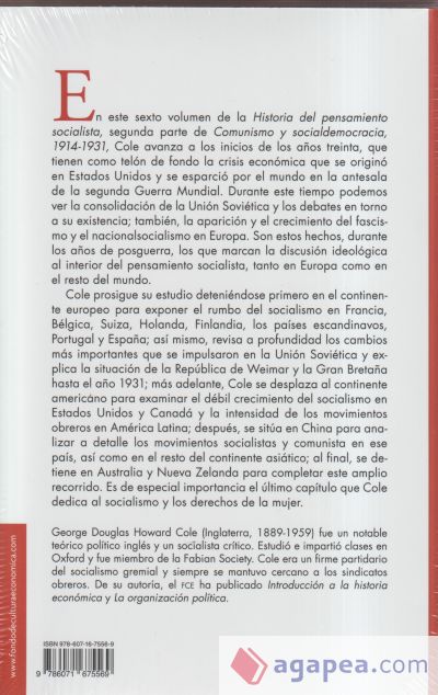 HISTORIA DEL PENSAMIENTO SOCIALISTA, VI. COMUNISMO Y SOCIALDEMOCRACIA, 1914-1931 (SEGUNDA PARTE)