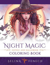 Portada de Night Magic - Gothic and Halloween Coloring Book