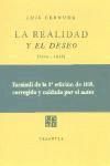 Portada de REALIDAD Y EL DESEO,LA 1924-1956