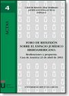 Foro de reflexión sobre el espacio jurídico Iberoamericano