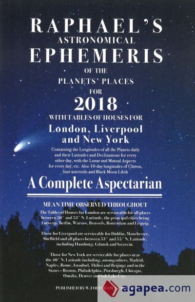 Raphael's astronomical ephemeris of the planet's places for 2018