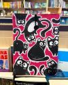 Funda de libro. Posturas gatunas rosa XL