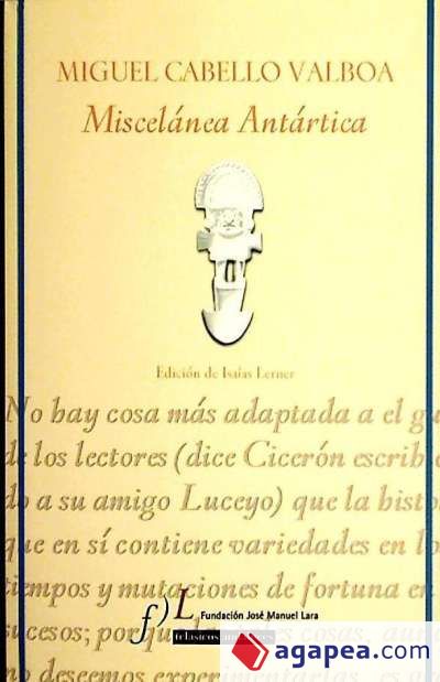 MISCELANEA ANTARTICA DE MIGUEL CABELLO BALBOA(9788496824812)