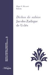 Portada de "Dichos de sabios" Jacobo Zadique de Uclés