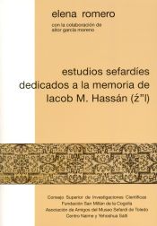 Portada de Estudios sefardíes dedicados a la memoria de Iacob M. Hassán (Z"L)