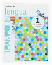 Portada de Cuaderno de Lengua. Pauta. 1 Primaria, 3 Trimestre. Proyecto Trampol&iacute;n