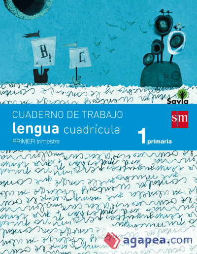 Cuaderno de lengua, Cuadrícula. 1 Primaria, 1 Trimestre. Savia