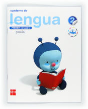 Portada de Cuaderno de lengua, Pauta. 2 Primaria, 1 Trimestre. Conecta con Pupi